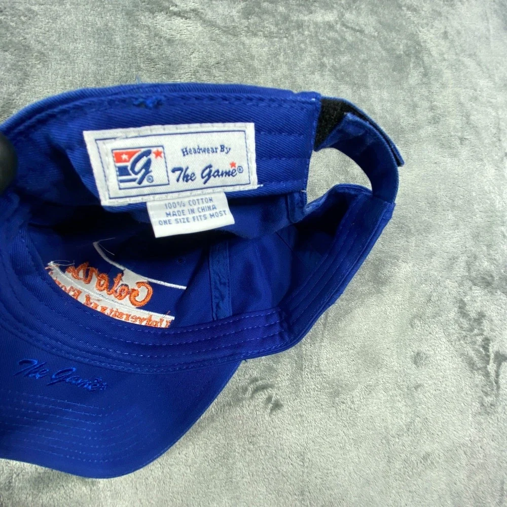 Vintage Florida Gators Snapback Hat College The Game Line Script Blue‎ Cap NCAA